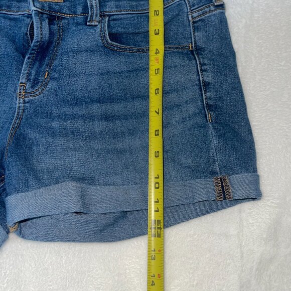Old Navy Jean Short Women 30x11 Size 6 Blue Denim Regular Fit Cut Off Boyfriend - Picture 5 of 7